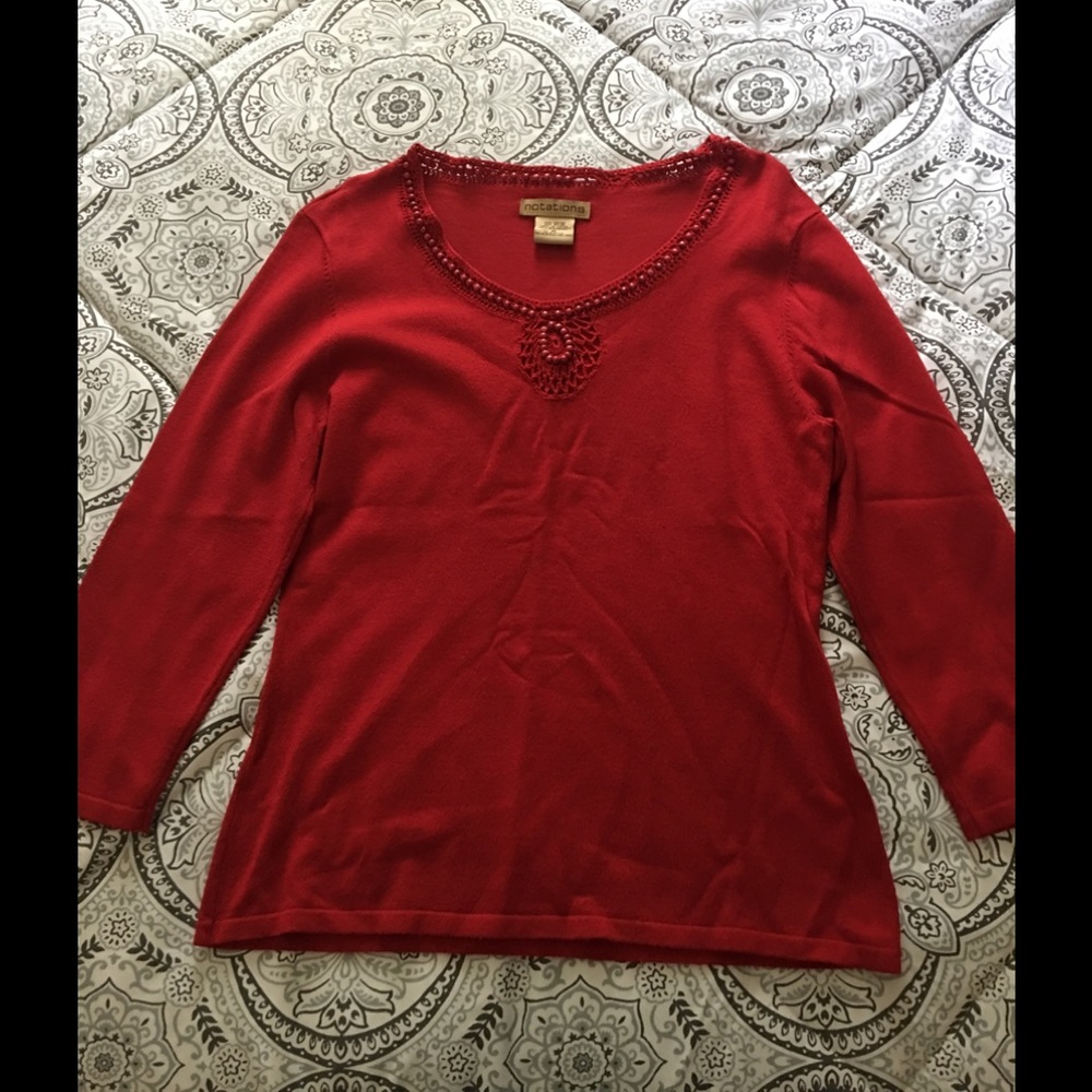 Red Notations Shirt